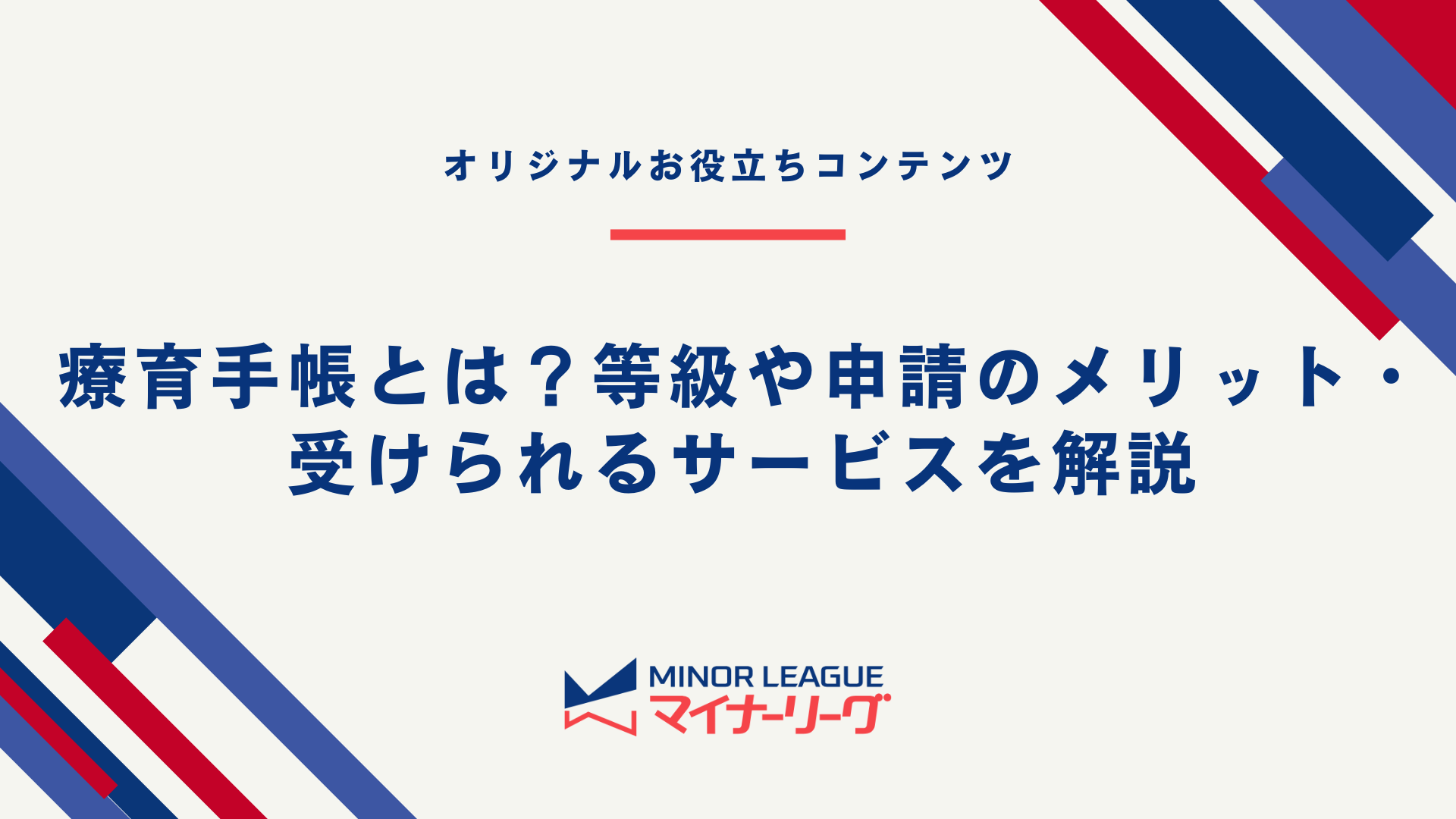 療育手帳とは？等級や申請のメリット・受けられるサービスを解説